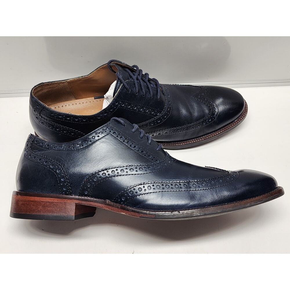 Cole Haan Shoes Men’s Size 9 M Deep Navy Blue Wing Tip Oxford Lace Up